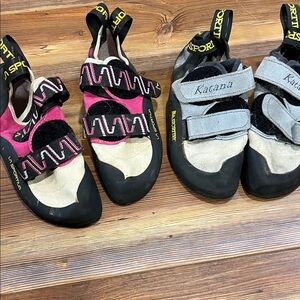 La Sportiva Katana womens Climbing Shoes - Pink and Gray